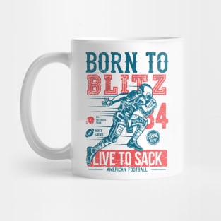 Born To Blitz Live To Sack Mug